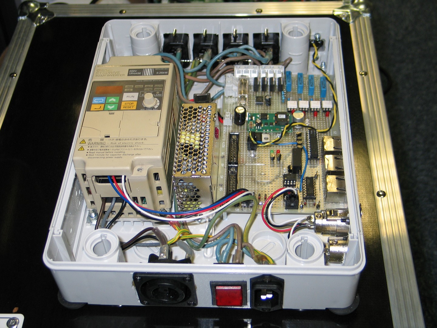 DMX AC fan speed control + 4 bulb dimmer + 3 fog machines control