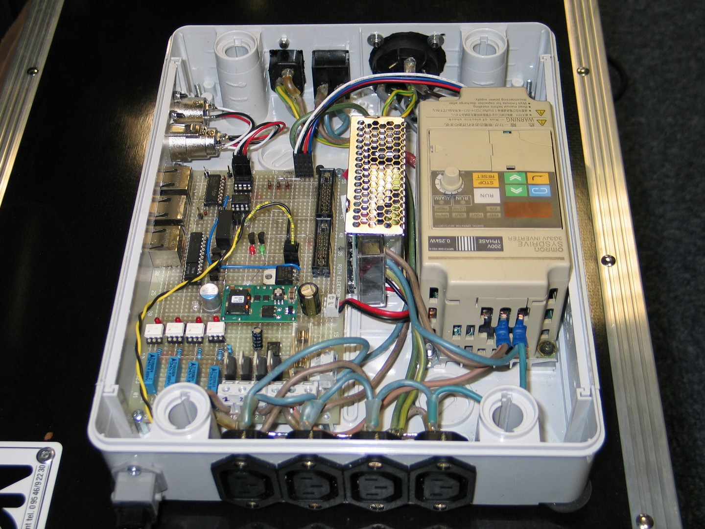 DMX AC fan speed control + 4 bulb dimmer + 3 fog machines control